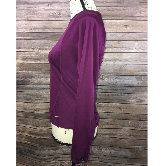 Nike FITDRY Plum long sleeve running top - Picture 2 of 5